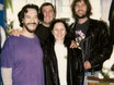 ﻿Airto Moreira, seine Frau Flora Purim, Cloy Petersen und Elmar Schmidt im Mai 1993 in der Eingangshalle des df.M.