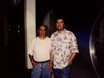 ﻿LP Chairman Martin Cohen (links) zu Besuch bei Cloy Petersen im Oktober 1996 im df.M.