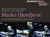 Das Plakat zum drummer's focus Workshop am 15. Juni 2012 mit Marko Djordjevic im Drumcenter Köln.