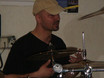 ﻿Alex Holzwarth am 4. April 2006 als Masterclass-Clinician im drummer's focus München in Raum 1 mit dem Thema: 'Double-Bass' in Theorie, Technik, Feel und Tempo.