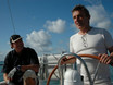 ﻿Juni 2006 beim Segeln:
Cloy Petersen vom drummer's focus München mit Freund Jean-Luc auf dem französischen Atlantik.