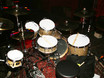 ﻿Das Drumset nach dem Mark Schulman Workshop im Yard-Club am 18. Februar 2008.