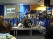 ﻿drummer's focus Workshop im Hieber-Lindberg München am 22. Februar 08:
Mark Schulman auf der Showbühne in seinem Element.