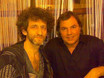 21. November 2011: Beim Italiener in München. Jojo Mayer mit Cloy Petersen (drummer's focus) ganz privat und Muriel hinter ihrem Handy :) ... die Frage ist nur: welches Handy macht die besseren Fotos? ;-))