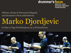 ﻿Das Plakat zum drummer's focus Workshop am 13. Juni 2012 mit Marko Djordjevic im Just Music München.
