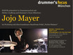 ﻿1. Dezember 2012: Das Veranstaltungs-Plakat für den Drum-Workshop mit Jojo Mayer in München.