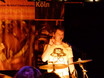 ﻿22.April 2013: Workshop Ralf Gustke für drummer's focus im Yard Club Köln:
Ralf Gustke auf der Bühne im Yard Club