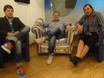 ﻿27. April 2013:
Ralf Gustke (links) mit Stefan Maas, deutscher Percussion-VIP (Mitte) und Cloy Petersen am Tag nach Ralf's Workshop im drummer's focus München vor ihrem gemeinsamen Frühstück bei Cloy zu Haus, wenige Meter vom df entfernt.